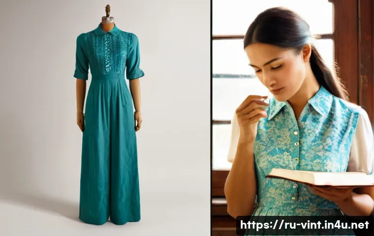빈티지 의류 세탁법 - **Prompt 1: The Initial Inspection**
"A young woman, with a thoughtful and focused expression, g...